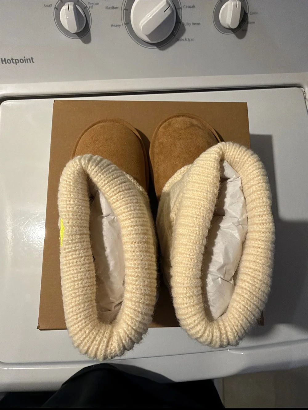 Steve Madden Brown Suede Kids Boots with Cream Knit Cuff